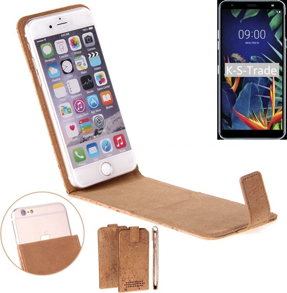 K-S-Trade Handyhülle kompatibel mit LG Electronics K40 Kork Produktbild 