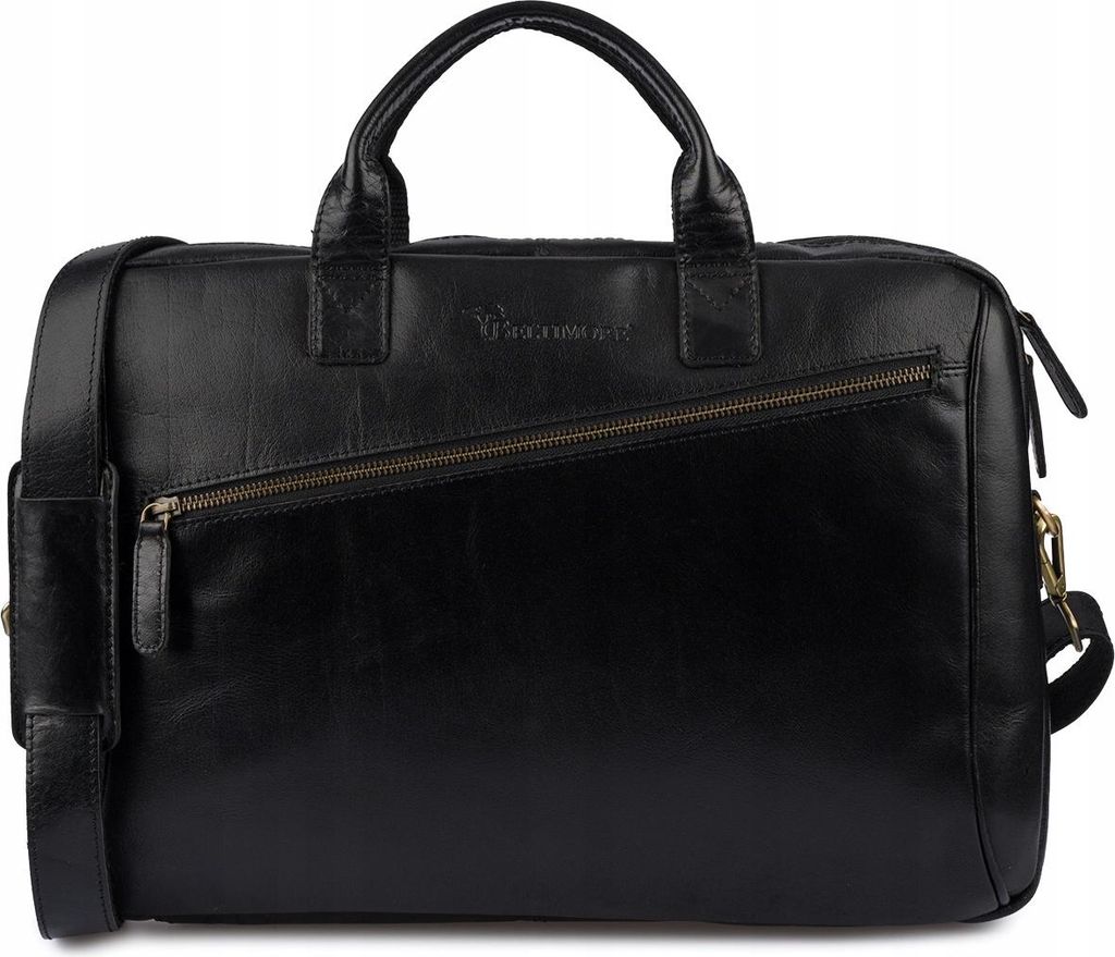 Herren Leder Umhängetasche für Laptop 15.6 groß schwarz Business Beltimore