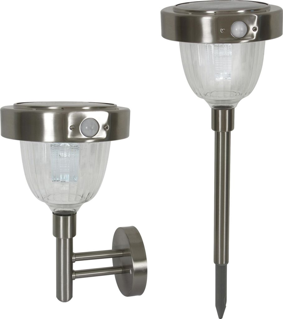 Näve Leuchten LED Solarleuchte mit LED Platine LED Solarleuchte mit LED Platine Solar-Außenwand + Erdspiess m.Beweg.melder