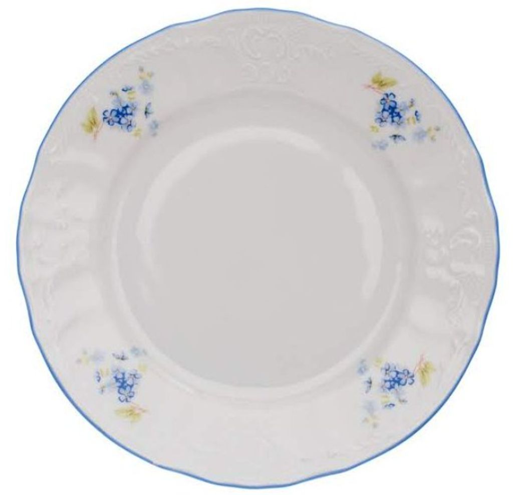 Thun 1794 Bernadotte, Dessertteller, 17, Vergissmeinnicht, Tschechisches Porzellan, Thun