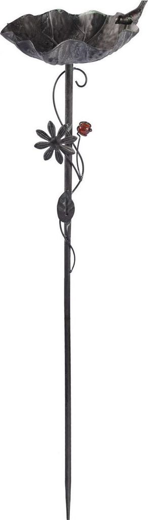 Metall Gartenstecker Vogeltränke Vogelbad Wasserstelle Produktbild 