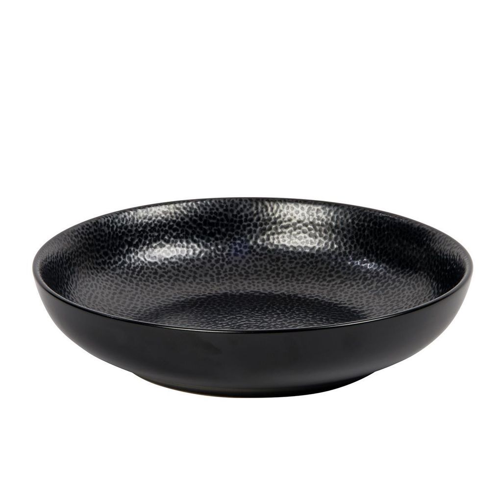 Lambert Kaori Assiette à pâtes aspect raie noir / Image du produit 