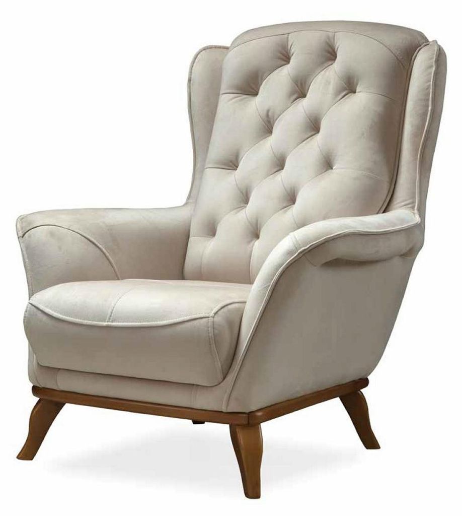 Sessel Luxus Design Möbel Klassisches Stil Design Textil Wohnzimmer Lounge Neu