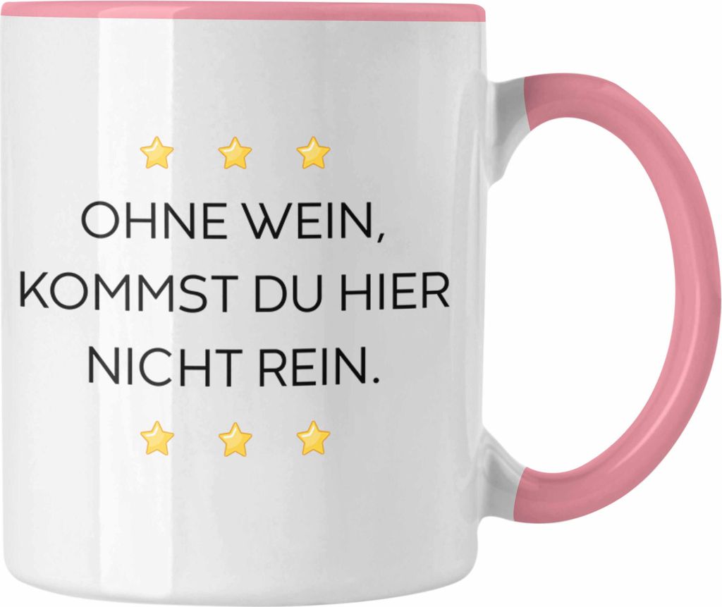 Trendation - Lustige Tasse mit Spruch für Frauen Männer Arbeit Büro Lustig Tassen Becher mit Sprüchen Kollegin Geschenk Sarkasmus Wein Spruch (...