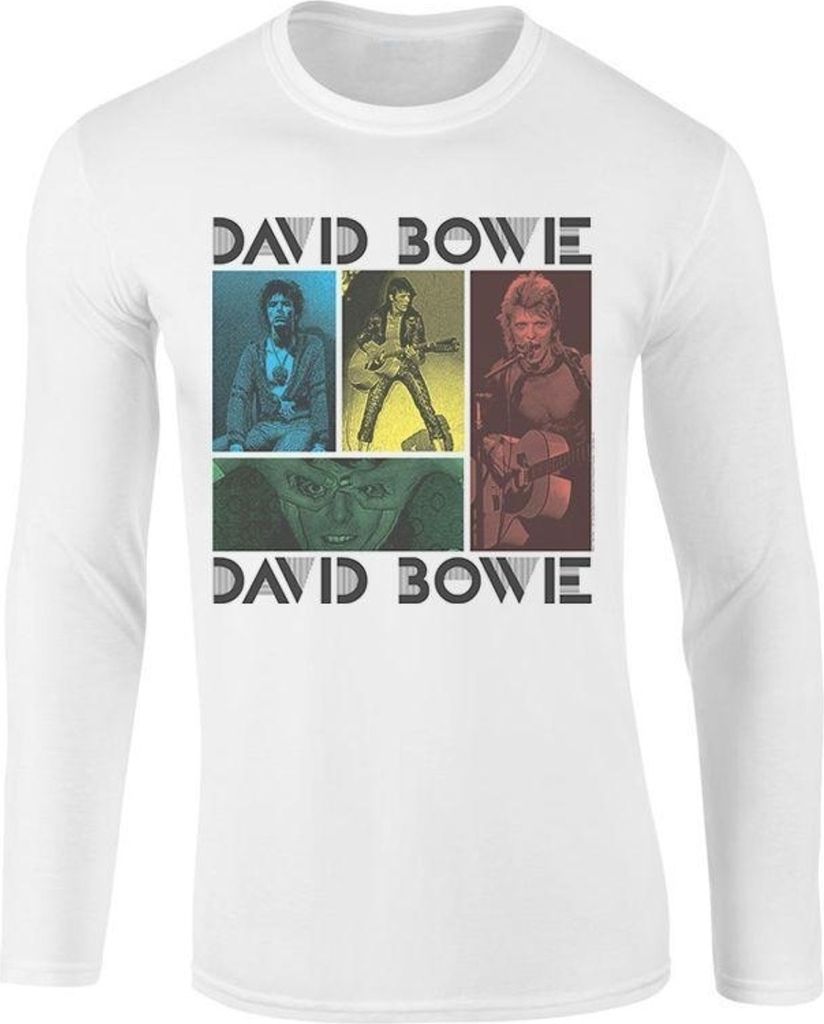 David Bowie Mick Rock College Longsleeve t-shirt