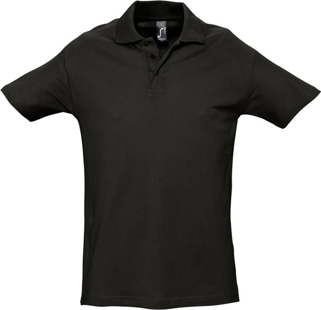 SOLS Herren Spring II Polo-Shirt, Kurzarm PC320 (XL) (Schwarz)