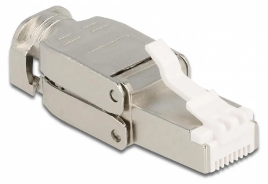 Connecteur RJ45 Cat.6A STP Delock sans outil pour câble réseau rigide