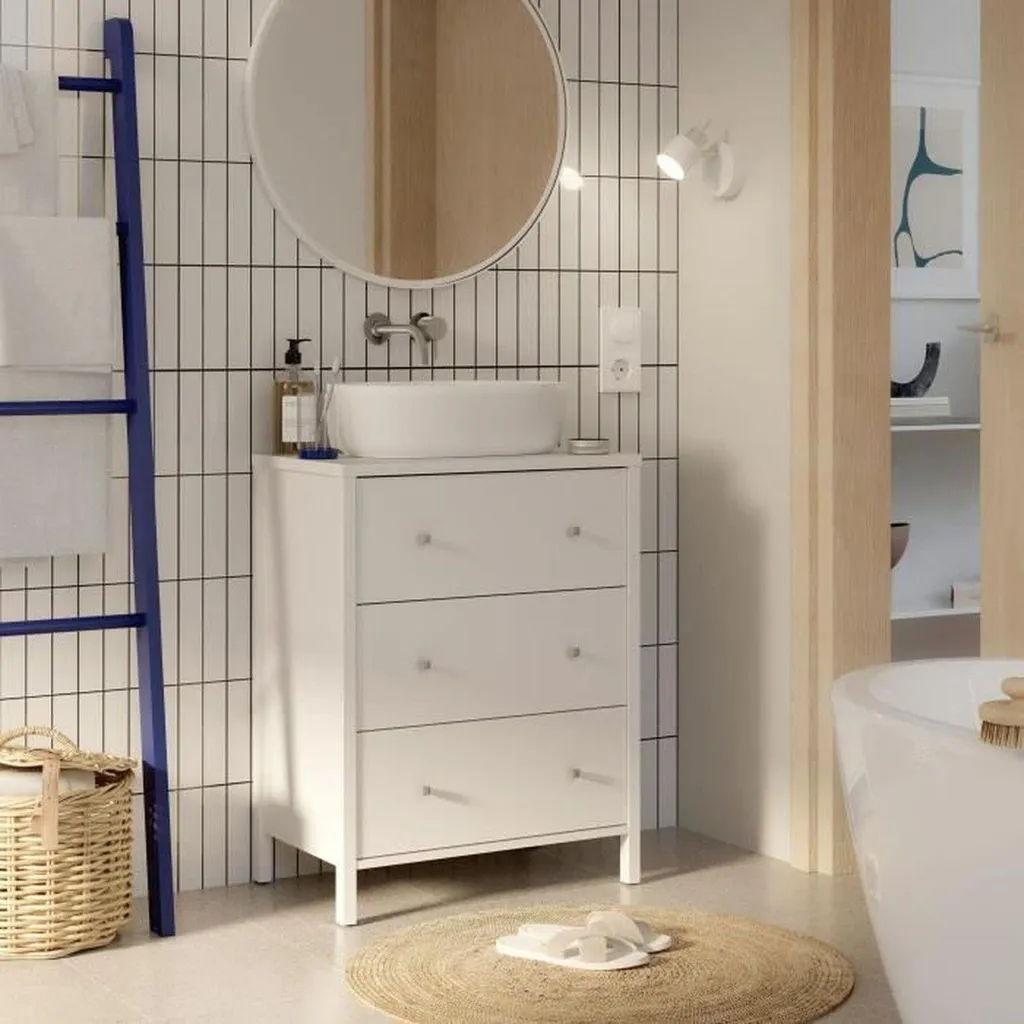 Meuble bas sous évier blanc IPSARION pour optimiser vos rangements - 2