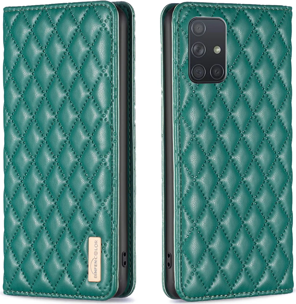 Custodia Samsung A71 4G Verde con Porta Carte - Pratica e Robusta