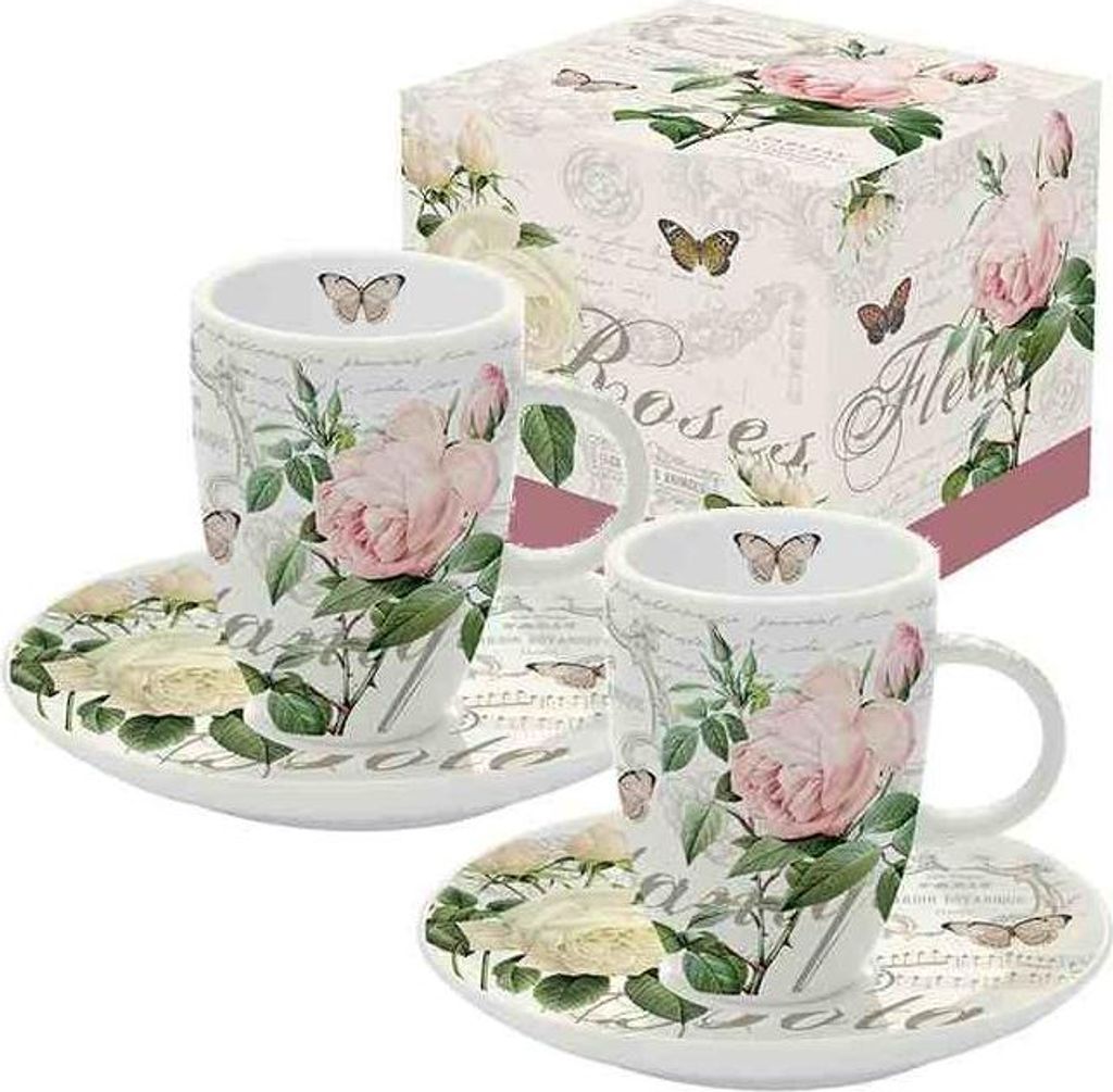 Súprava porcelánových hrnčekov s podšálkou Jardin Botanique Obrázok produktu 