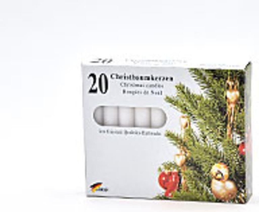 20er Christbaumkerzen Weiß 13x100mm – Festliche Weihnachtskerzen für Ihren Baum