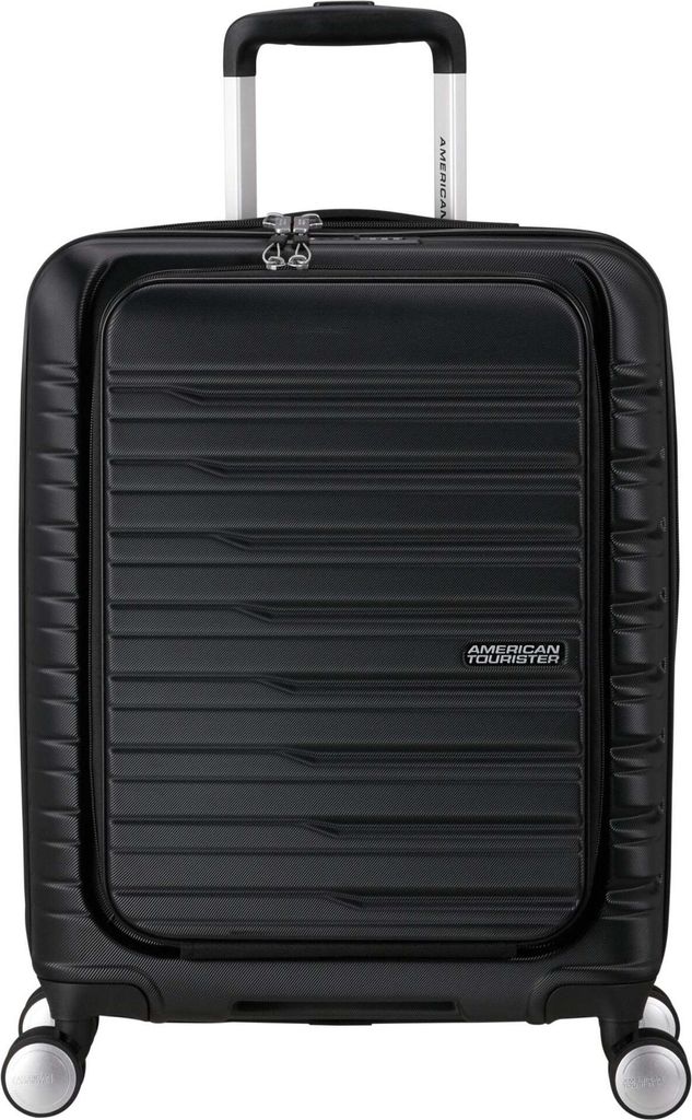 American Tourister Trolley mit Laptopfach Flashline Spinner 55 / 20 Frontloader Shadow Black schwarz
