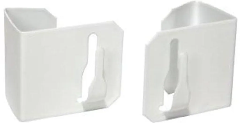 Bras articulé en acier inox blanc - Fixation adhésive haute résistance