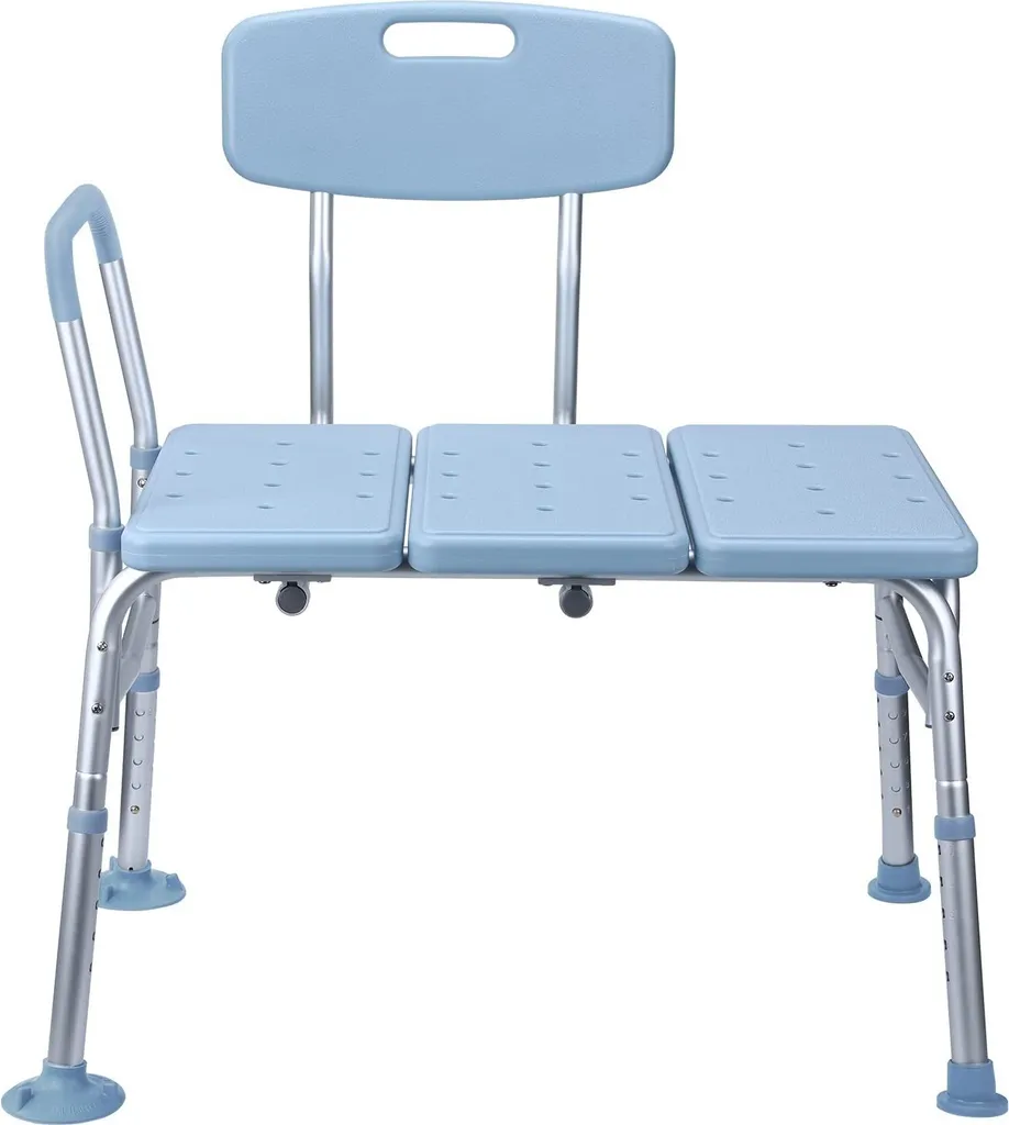 Chaise de douche ergonomique Sessamen-LP avec poignées et pieds stables