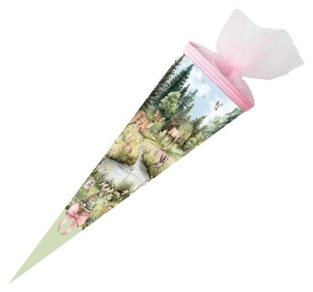 Nestler Schultüte Waldzauber 50cm mit Tüllverschluss
