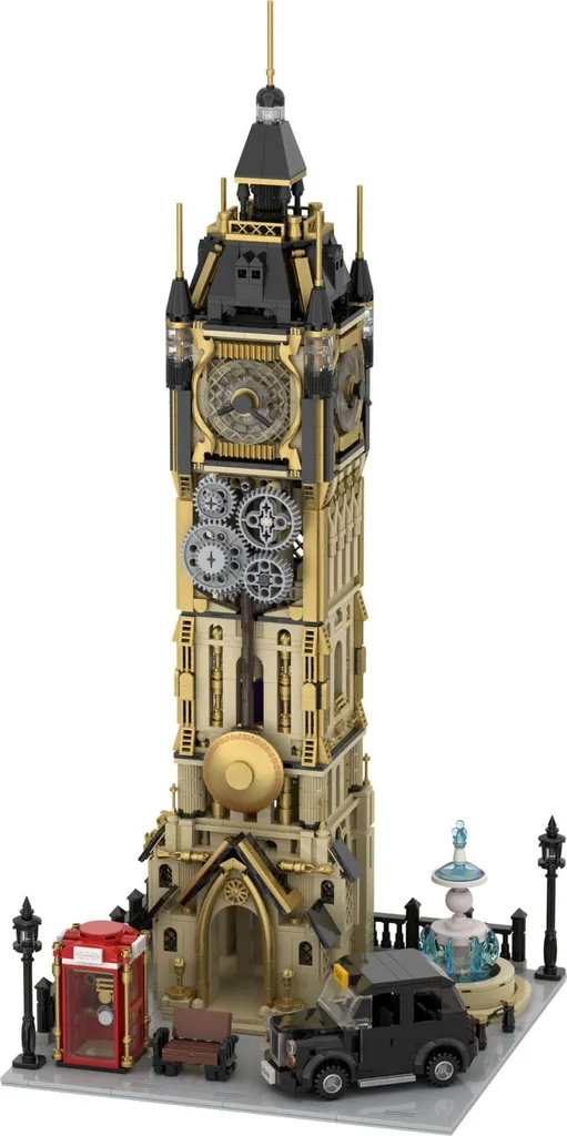 Grand Modèle Steampunk Clock Tower 58 cm : Finissez-en avec l'ennui