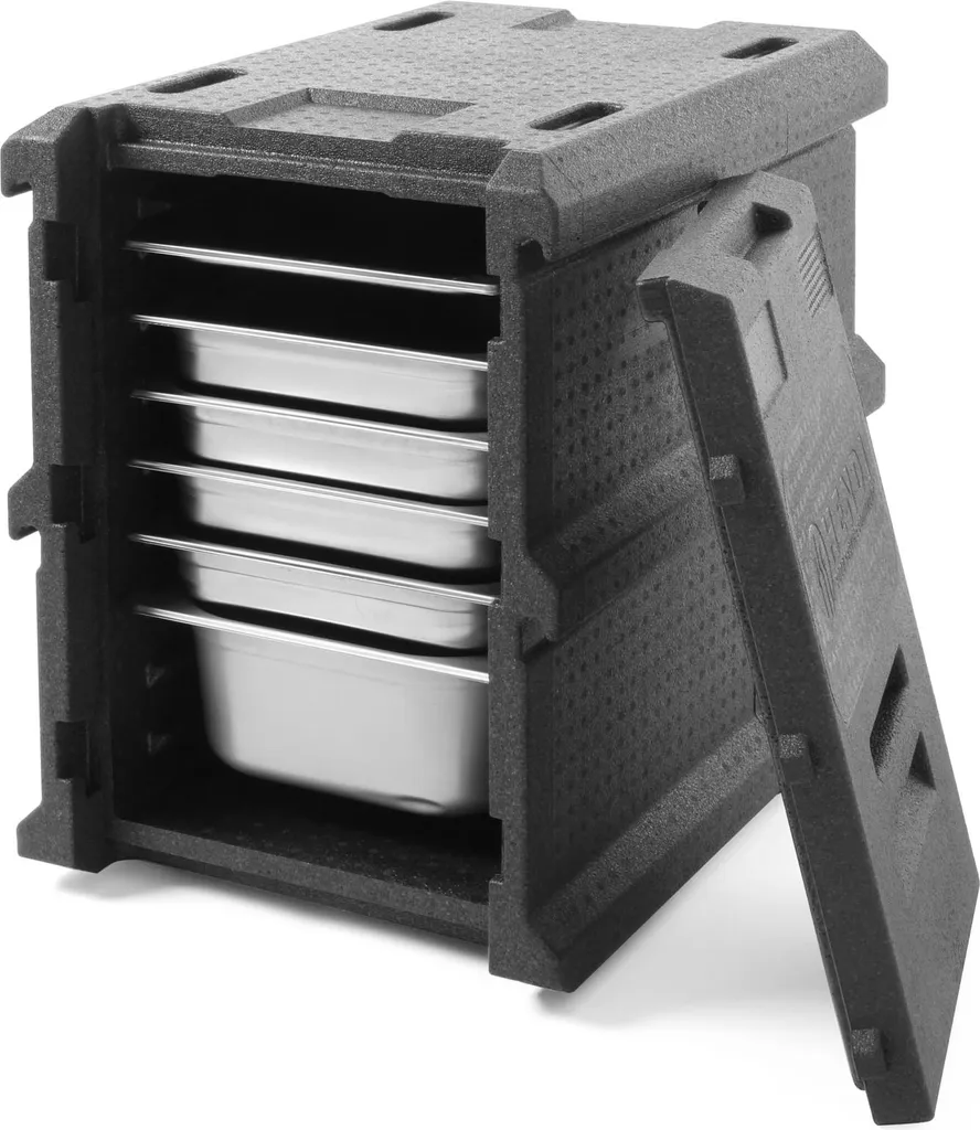 Transport de repas chaud avec la Thermobox Frontloader Hendi 100L Pro - 2