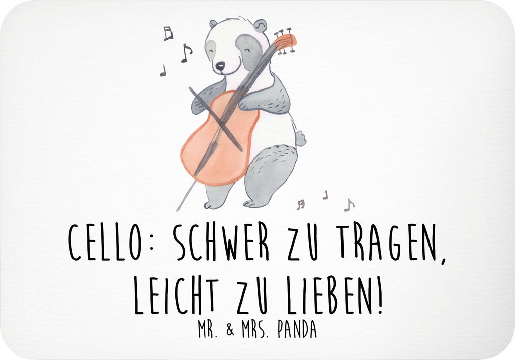 Mr. & Mrs. Panda magnet Cello Liebe - Weiß - Geschenk, Lernen, Musik, Streichinstrument, Instrument, Orchester, whiteboardmagnet, haftmagnet, Musi...