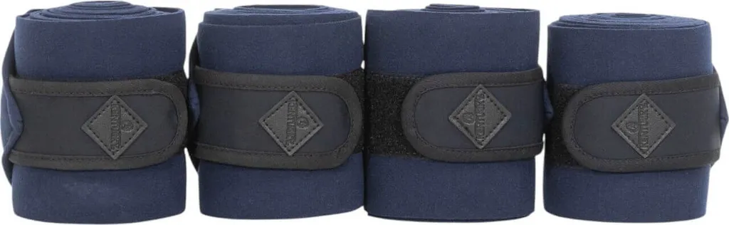 Bandes Kentucky Anti-Frottement Laine Vegan Navy pour Chevaux Sensibles