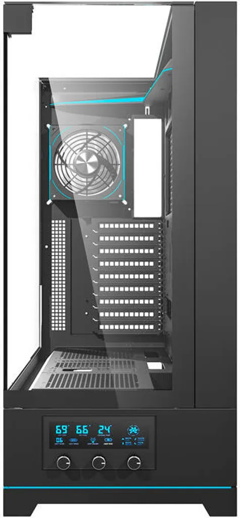 darkFlash Darkflash DY450L PRO computer case (black) + 1 fan