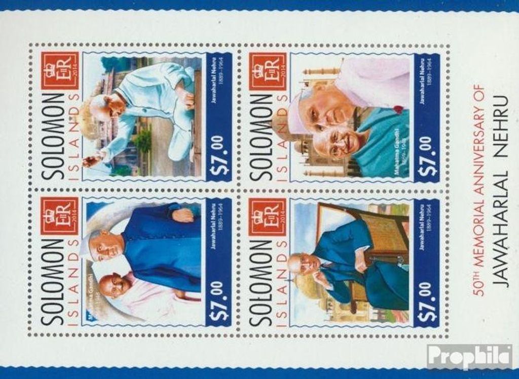 Briefmarken Salomoninseln 2014 Mi 2552-2555 Kleinbogen Produktbild 