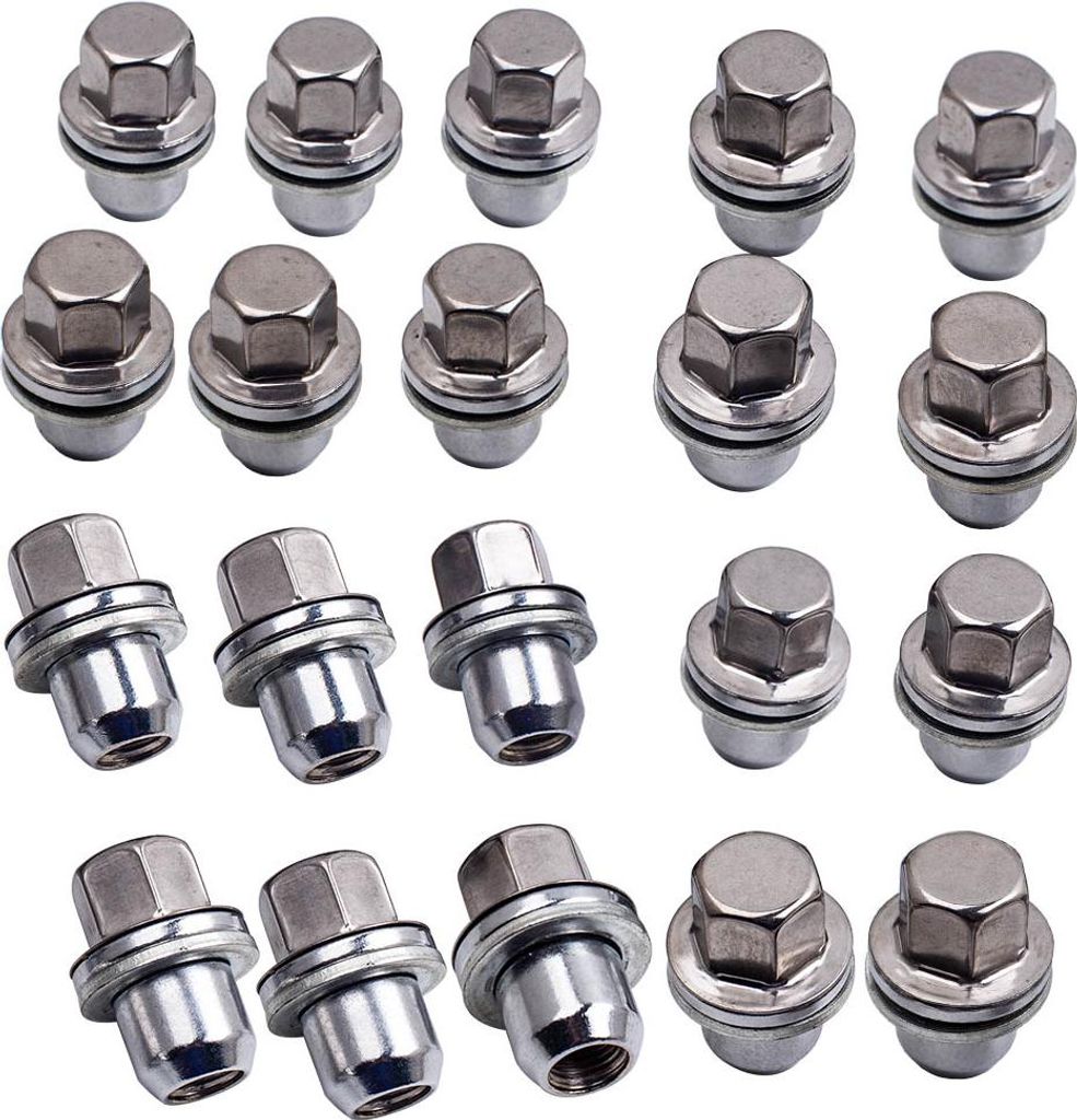 20x Radmuttern Edelstahl for RANGE ROVER SPORT & L322 DISCOVERY 3 & 4 RRD500290