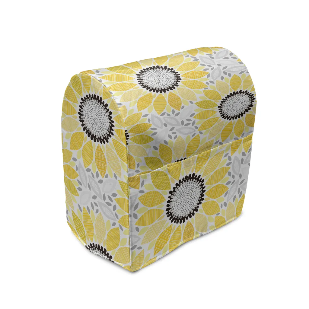 Couvercle pour mixeur avec poches de rangement motif nature et fleurs