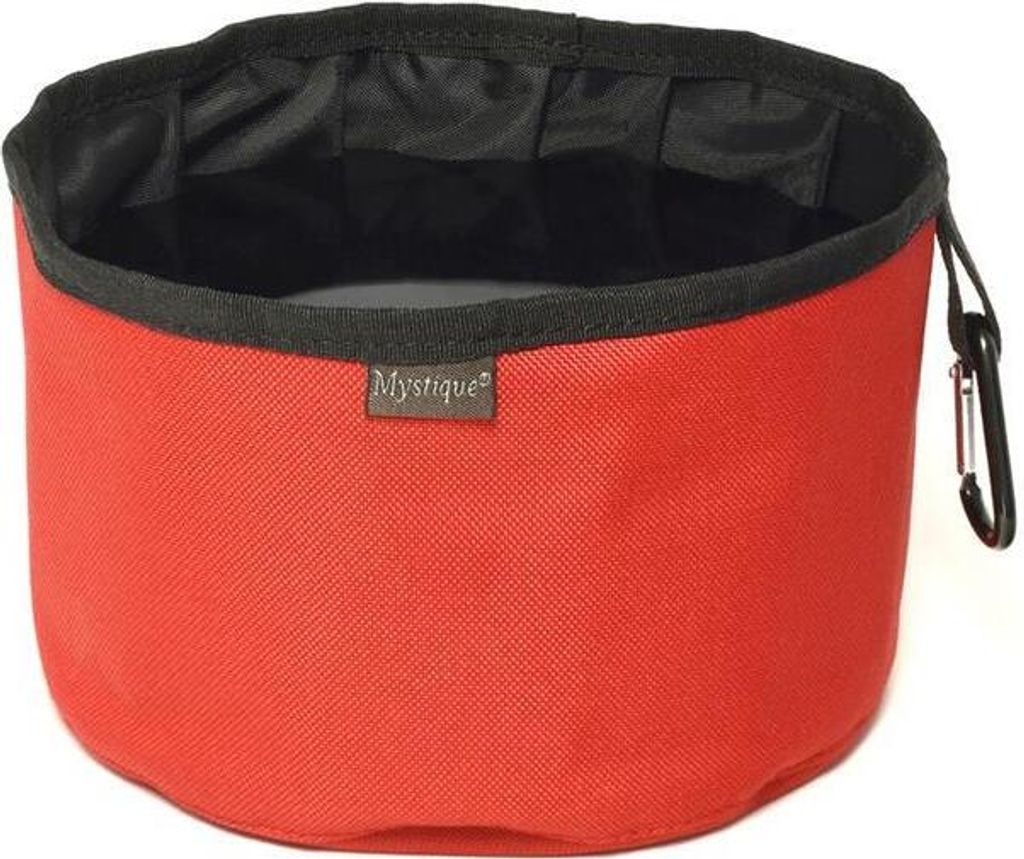 Mystique Reisetrinknapf Reisenapf mit Karabiner faltbar Faltnapf 2,0l rot