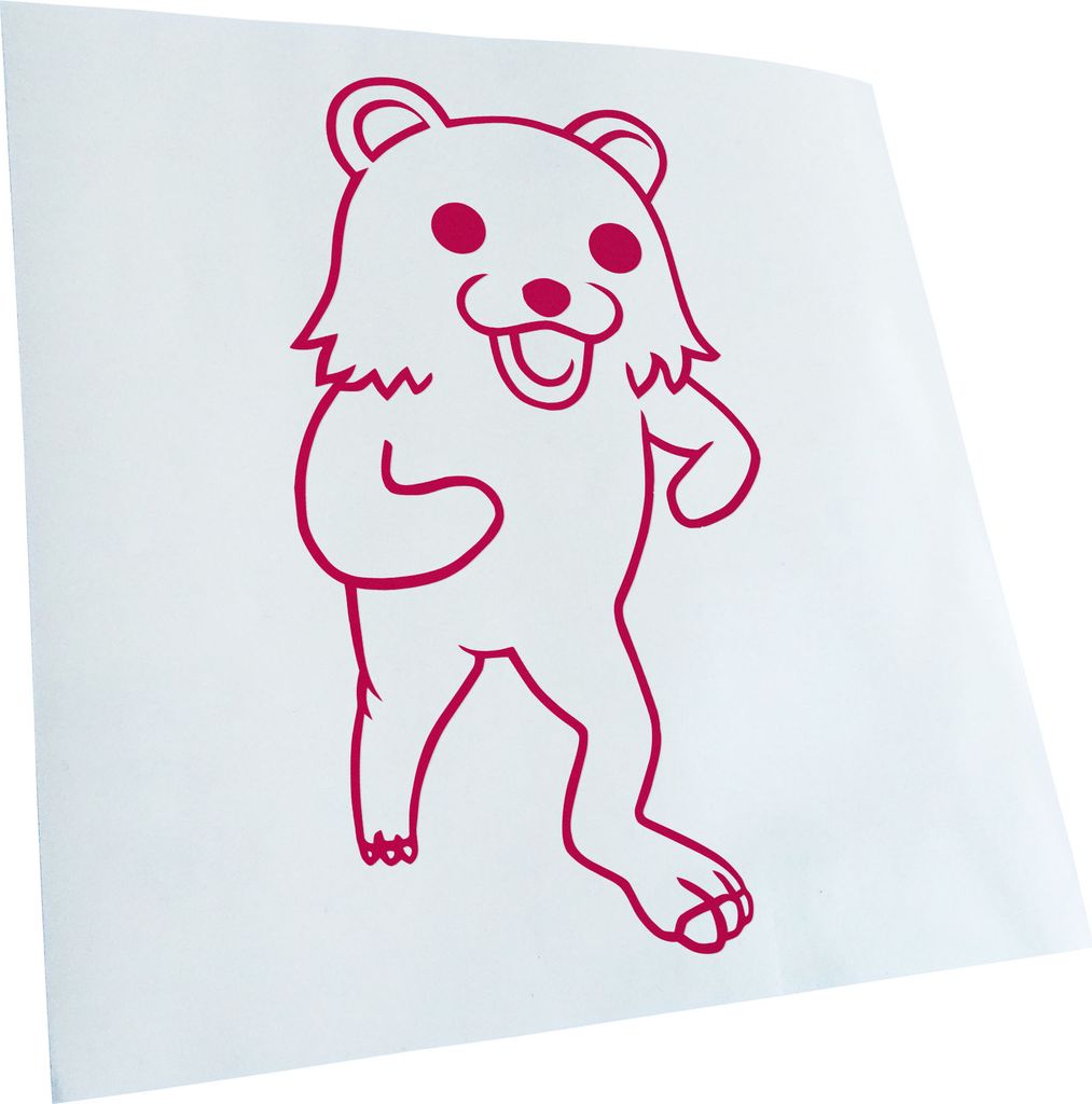 Kiwistar - Autoaufkleber - pink - 60 x 33 cm - Pedobär - Pedobear laufend - Heckscheibenaufkleber - Aufkleber für Auto Kfz Fahrrad, LKW, Truck Mofa