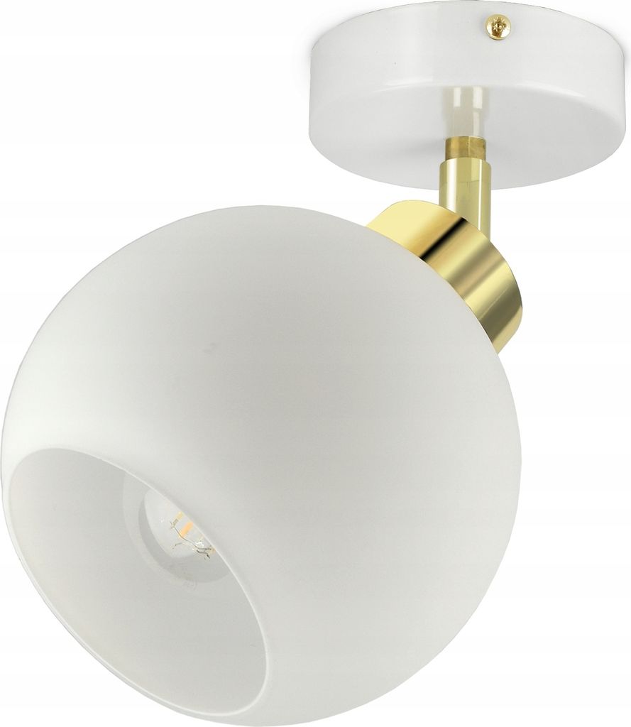 Lampa Wisząca Sufitowa Żyrandol Biała Szklana Kula White Zdjęcie produktu 