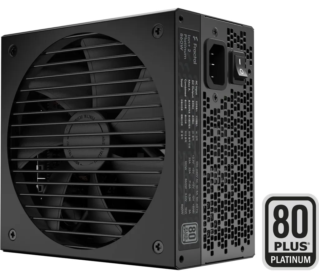 Alimentation 860W pour Gaming et Station de Travail Fractal Ion+ 2