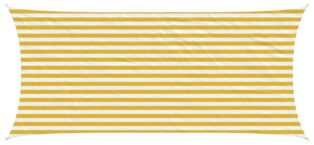 Sonnensegel Gelb und Weiß 2 x 4 m HDPE