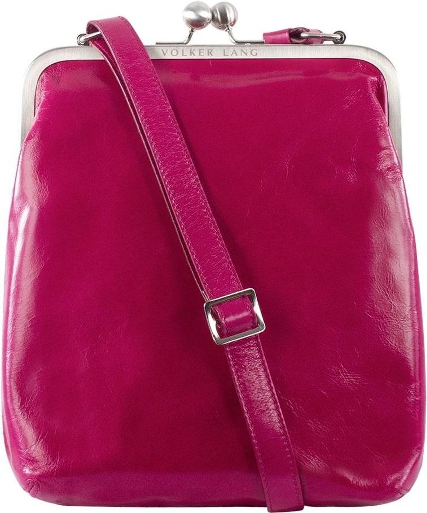 VOLKER LANG Schultertasche LOLA Elegante Damen Bügeltasche Umhängetasche aus italienischem Leder