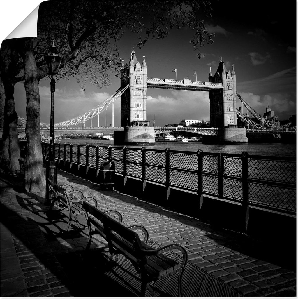 ARTland Poster London Am Ufer der Themse Größe: 30x30 cm