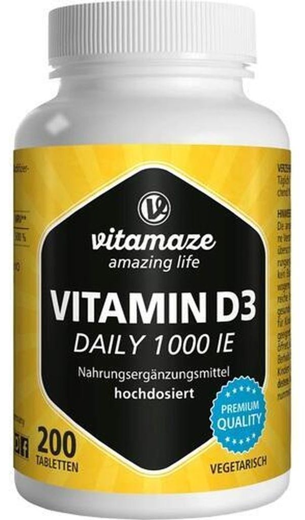 Vitamaze Vitamine D3 1.000 IE Daily hautement dosée - 200 Image du produit 