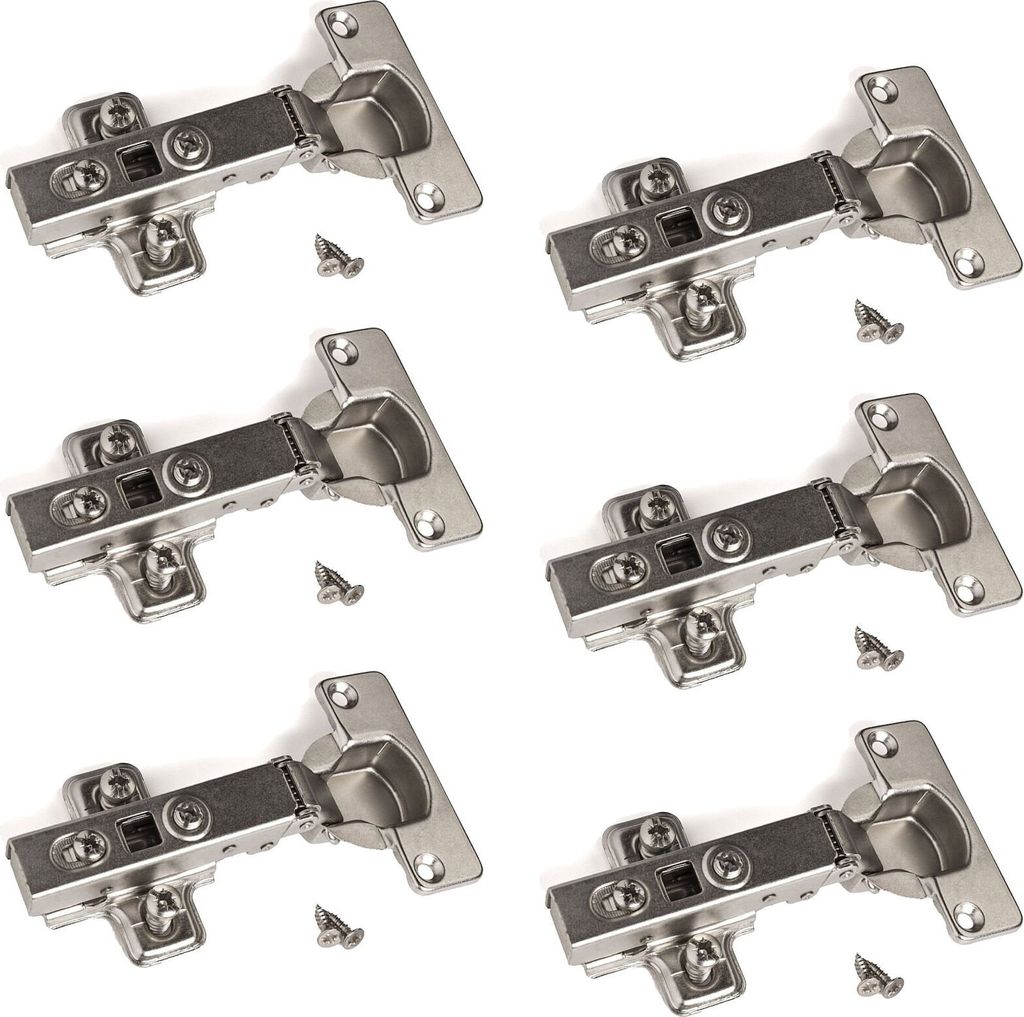 6 x Topfband Topfbänder T52 Eckanschlag mit Dämpfer + Produktbild 