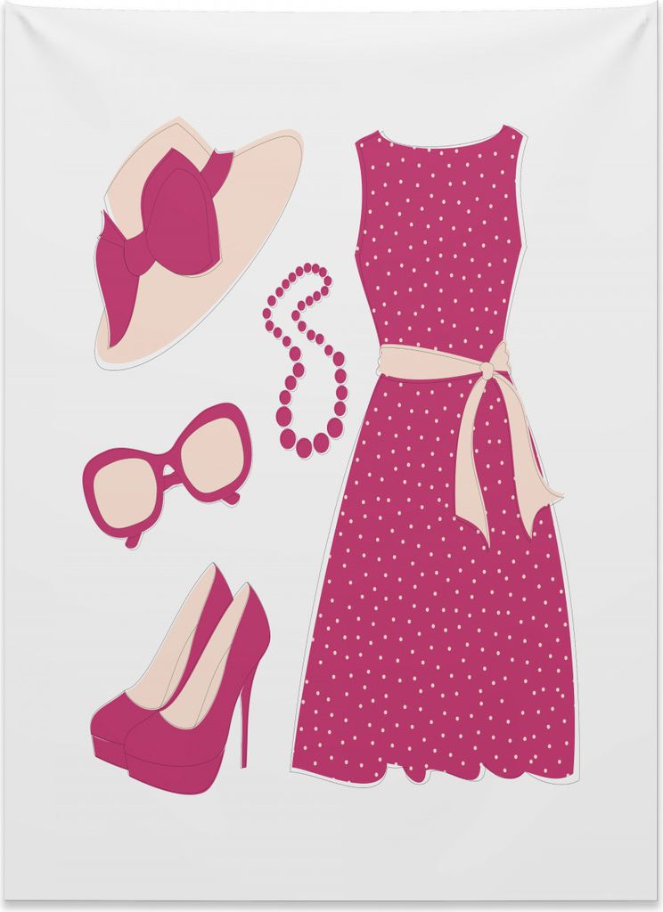 Abakuhaus Mode Wandteppich, Pastellfarbenes Kleid aus Weiches Mikrofaser Stoff Kein Verblassen Klare Farben Waschbar, 110 x 150 cm, Heller Pfirsich...