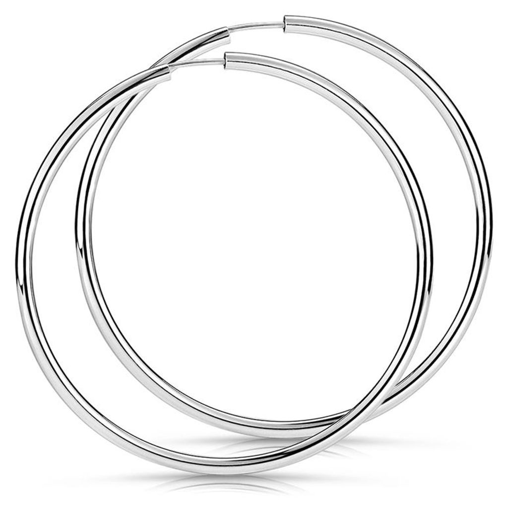 MATERIA Damen Creolen Silber 925 Schmuck - 47mm Ohrringe Produktbild 
