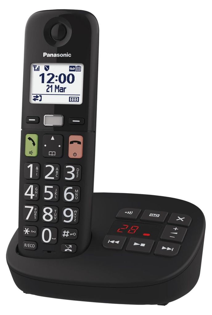 Panasonic KX-TGU130EXB, Analoges/DECT-Telefon, Kabelloses Produktbild 
