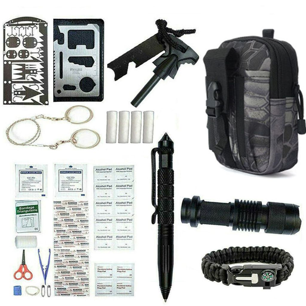 Ausrüstung Notfall Survival kit Gear Rucksack Überleben Outdoor Camping Wandern