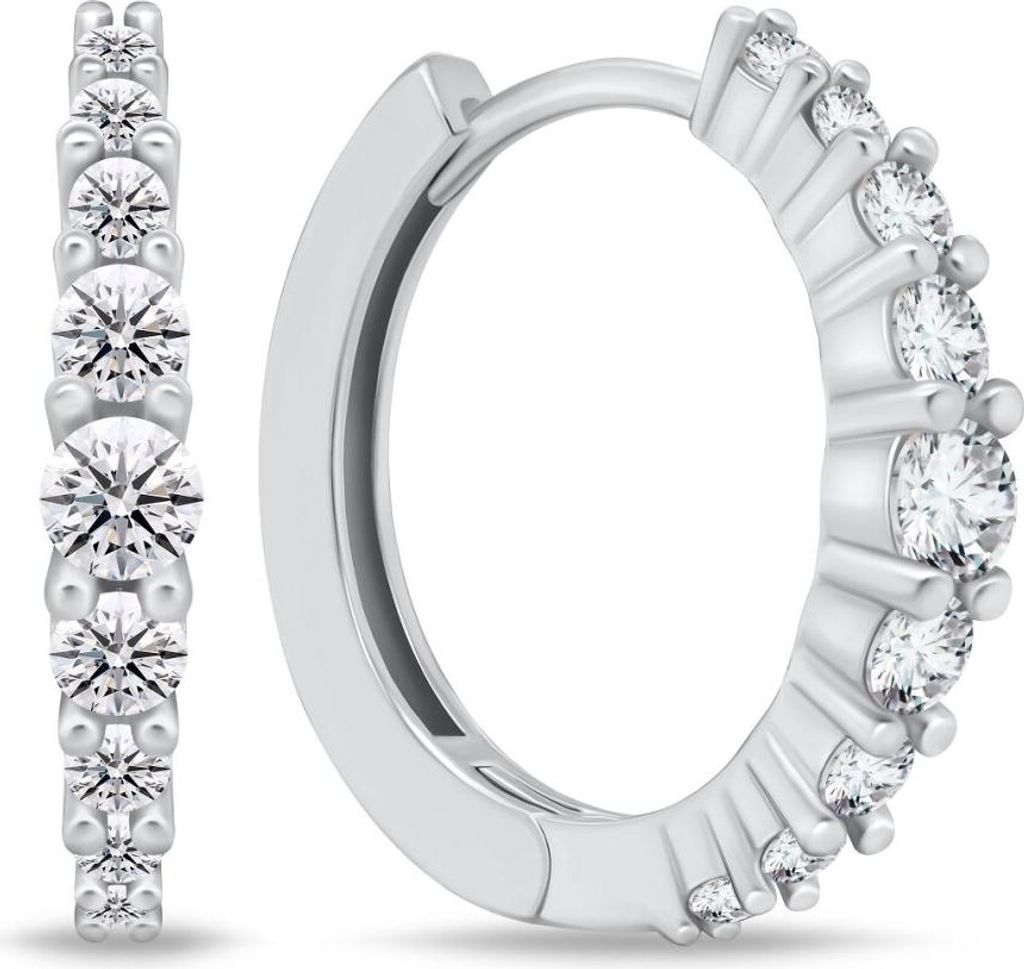 Charming silver round earrings PE077