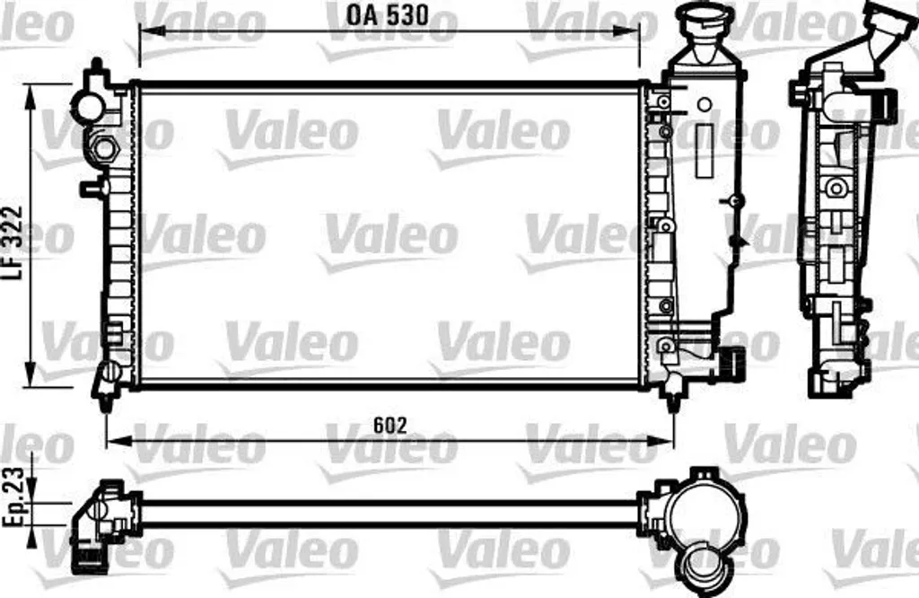 Radiateur de refroidissement eau Valeo 1301 SX pour Partner et Saxo