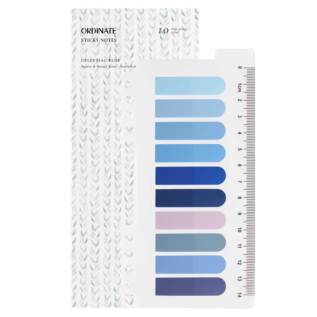 Celestial Blue-Semicircle Design | Sticky Notes | Index Produktbild 