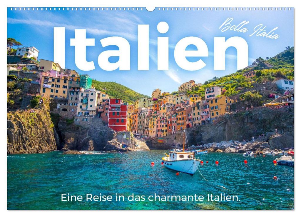 Italien - Eine Reise in das charmante Italien. (Wandkalender 2027 DIN A2 quer), CALVENDO Monatskalender