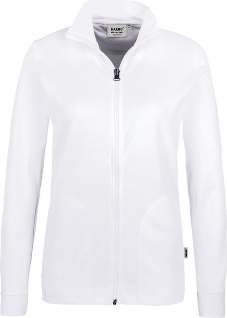HAKRO Interlock Sweatjacke Damen #227 Gr. 2XL weiß
