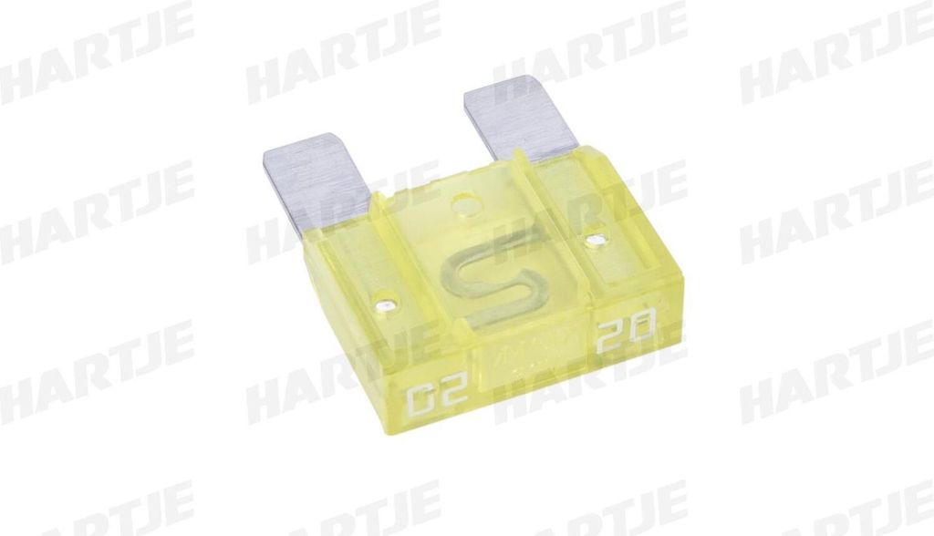 Dresselhaus Maxi-Sicherung Bananenstecker Flachsicherung Maxi 20a 1 Stück gelb