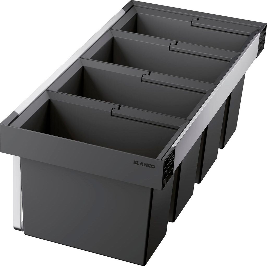 BLANCO FLEXON II 90/4 Mülltrennsystem Frontauszug / Kunststoff / Anthrazit / 3x19 & 16 Liter