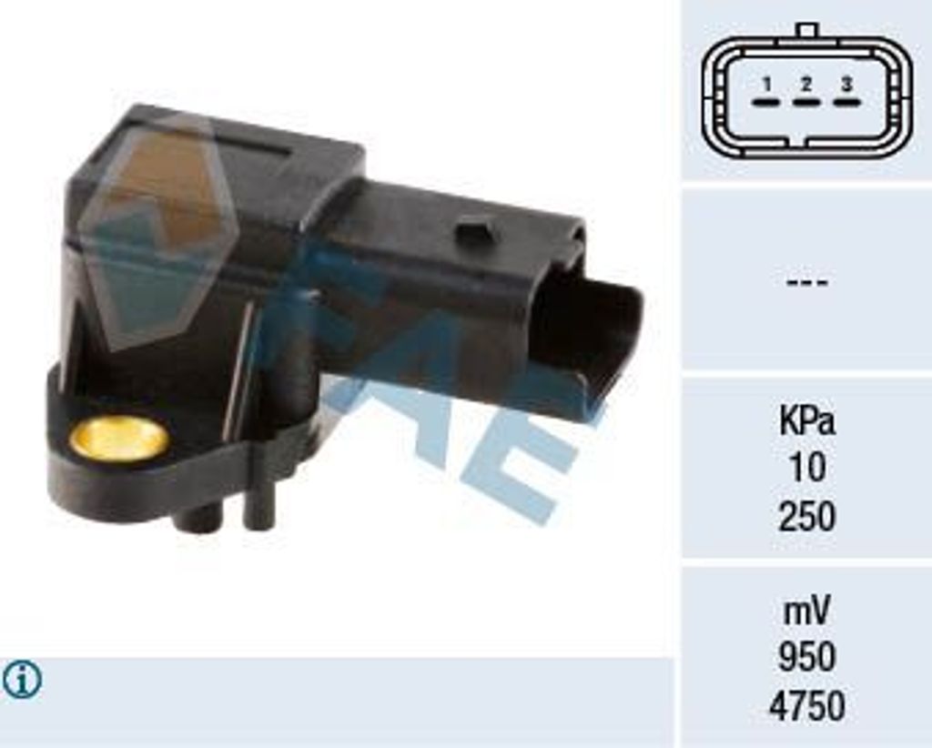 FAE 15017 Ladedrucksensor für FIAT Ulysse (179) Saugrohr
