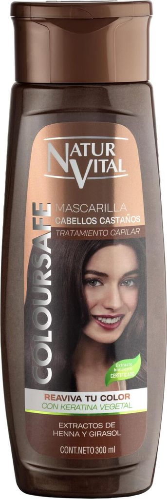 Naturaleza y Vida ColourSafe, 300 ml, Unisex, Gefärbtes Haar, Chestnut colour, Farbkorrektur, Farbschutz, Feuchtigkeitsspendend, Schutz, Keratin, ...