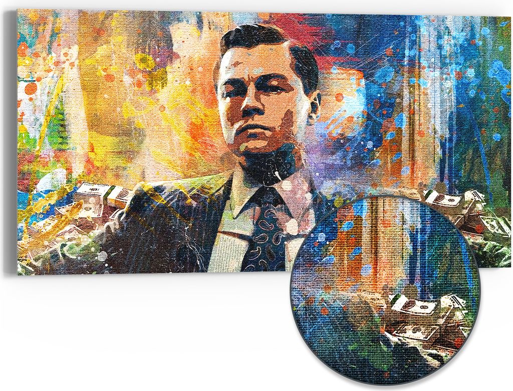 DEQOART Hybrid Leinwand Bild 60x30 cm 'Triumph des Erfolgs' Wandbild Glas flach modern